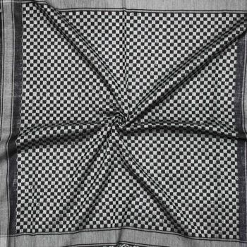 Tissu Pali - petit carreaux noir - gris - Tissu Kufiya PLO 3