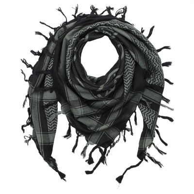 Tissu Pali - Pentagram noir - gris - Tissu Kufiya PLO