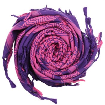 Tissu Pali - violet - rose - Tissu Kufiya PLO 2