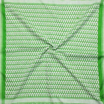 Tissu Pali - vert-vert fluo - blanc - Tissu Kufiya PLO 3