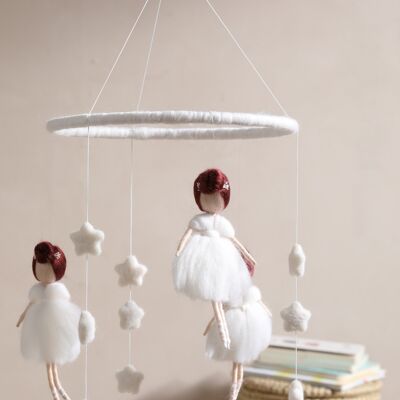 BALLERINA Wolle, Neuralles,Montessori Baby Mobile