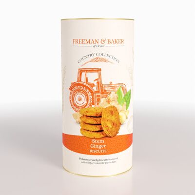 Freeman & Baker - Country Collection - Stem Ginger Biscuits, Drum (200g)