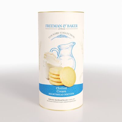 Freeman & Baker - Country Collection - Clotted Cream Shortbread Biscuits, Drum (200g)
