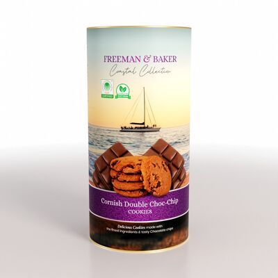 Freeman & Baker - Coastal Collection - Cornish Double Chocolate Chip Cookies, Drum (200g)