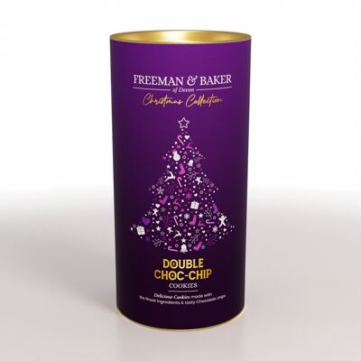 Freeman & Baker - Christmas - Double Chocolate Chip Cookies, Drum (200g)