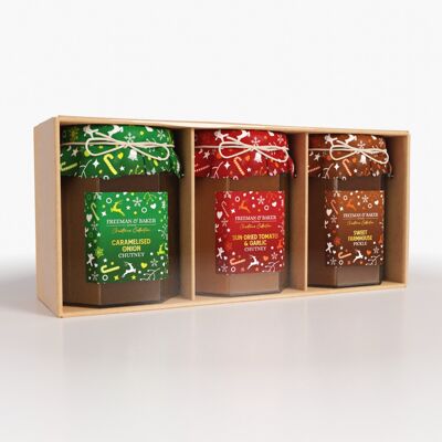 Freeman & Baker - Christmas - 3x Mini Chutney Gift Pack (290g)
