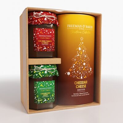 Freeman & Baker - Christmas - Savoury biscuit and Chutney Gift Pack (360g)