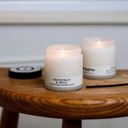 grapefruit & basil travel candle