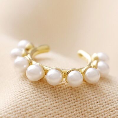 Pearl Ear Cuff in Gold