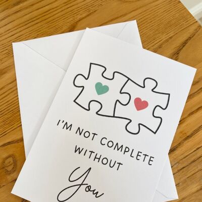 Jigsaw Anniversary Card, I Love You More Than Words, Funny Anniversary Card For Her, Wife, Wordle Birthday, Happy Anniversary, gift for him - 2 cards (£5.25) , 1190897632-1