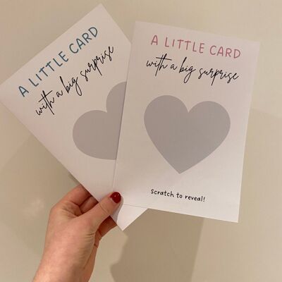 Carte de grossesse surprise révéler, carte d'annonce de grossesse, carte à gratter personnalisée, carte à gratter annonce bébé - 2 cartes (6,05 £) Or, 1106979906-3