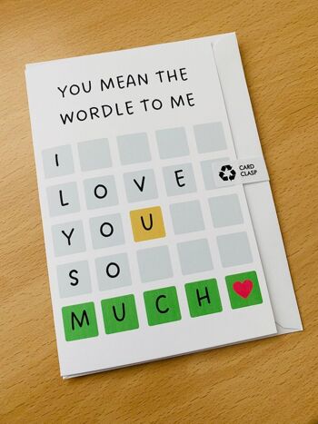 Carte d'anniversaire Wordle, je t'aime plus que des mots, carte d'anniversaire drôle pour elle, femme, anniversaire Wordle, joyeux anniversaire, cadeau pour lui - 4 cartes (9,50 £), 1204851707-3 2