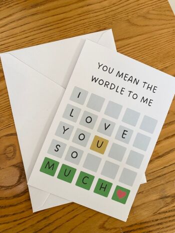 Carte d'anniversaire Wordle, je t'aime plus que des mots, carte d'anniversaire drôle pour elle, femme, anniversaire Wordle, joyeux anniversaire, cadeau pour lui - 4 cartes (9,50 £), 1204851707-3 4