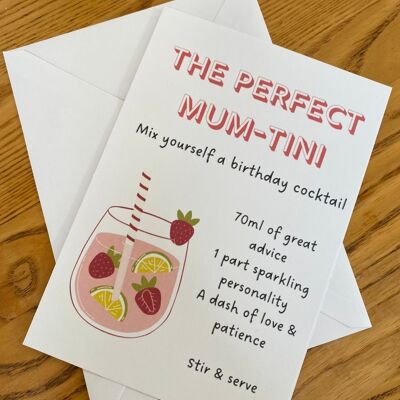 Tarjeta de cóctel de feliz cumpleaños, tarjeta de cóctel Mum-tini, cumpleaños personalizado para tarjeta de mamá, tarjeta de amigo, tarjeta de cumpleaños para ella, tarjetas de cumpleaños - 1 tarjeta (£ 2,95), 1190907504-0