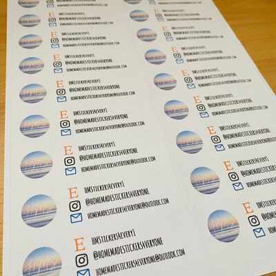 Social media small business stickers , social media stickers, social media branding, Personalised Social Media Stickers | Snap and share - 4 sheets (£10.40) , 861368283-3