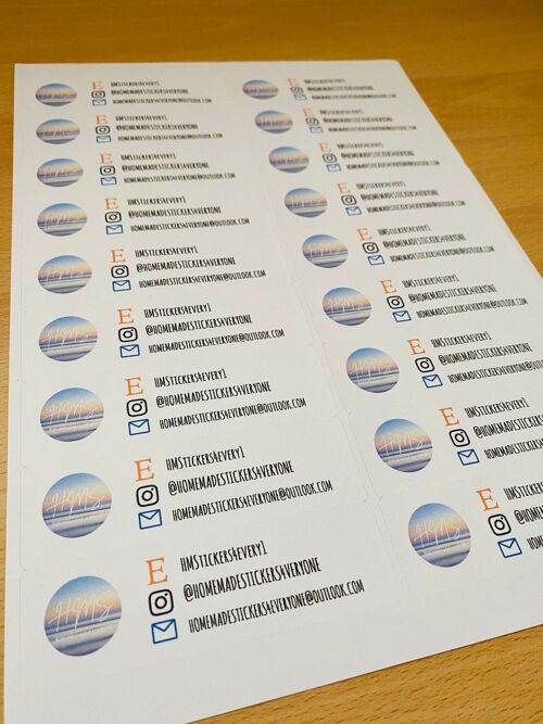 Social media small business stickers , social media stickers, social media branding, Personalised Social Media Stickers | Snap and share - 5 sheets (£12.50) , 861368283-4