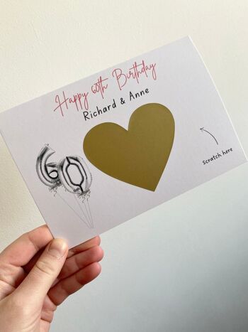 Carte d'anniversaire surprise, carte d'anniversaire spéciale personnalisée, carte à gratter d'anniversaire, cadeau personnalisé, joyeux anniversaire - 4 cartes (10,00 £) Coeur rouge, 1155926788-18 6