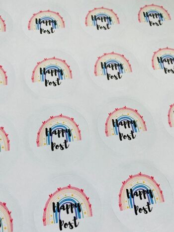 Rainbow Happy Mail Stickers, Merci de soutenir ma petite entreprise Stickers, Happy Post Stickers, Business Labels, Customer Stickers - 1 feuille (3,20 £), 943547661-0 1