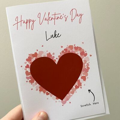 Valentines Day Scratch Card, Custom Valentines Scratch to Reveal Card, Personalised Valentines Scratch Off, Valentine’s Day Gift Card - 3 cards (£8.00) Gold , 953134836-10