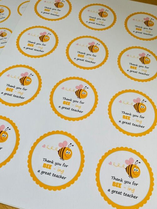 Thank you teacher Stickers, teacher Labels, thank you for helping me grow, thank you for being my teacher stickers, Thank You teacher gift - 7 sheets (£16.45) , 949431534-20