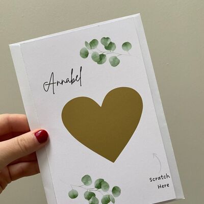 Scratch to reveal Bridesmaid Card, wedding reveal scratch Card, wedding scratch Surprise Card Personalised Wedding announcement - 1 card (£3.25) Gold speech bubble , 1135584488-4