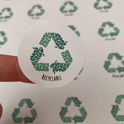 Eco friendly | Recyclable Stickers | Reduce Reuse Recycle Labels | Business Sticker Sheet | Recycle Me Stickers | Please Recycle Me Stickers - 1 sheet (£3.25) , 929605064-0