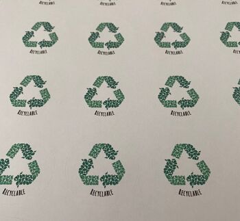 Écologique | Autocollants recyclables | Réduire la réutilisation des étiquettes de recyclage | Feuille d'autocollants d'entreprise | Recyclez-moi des autocollants | Veuillez me recycler les autocollants - 1 feuille (£3.25) , 929605064-2 2