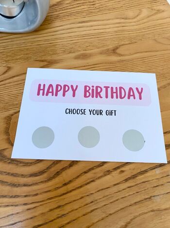 Carte d'anniversaire surprise, carte d'anniversaire spéciale personnalisée, carte à gratter d'anniversaire, cadeau personnalisé, joyeux anniversaire - 1 carte (3,25 £) Bannière jaune, 1167786518-3 6