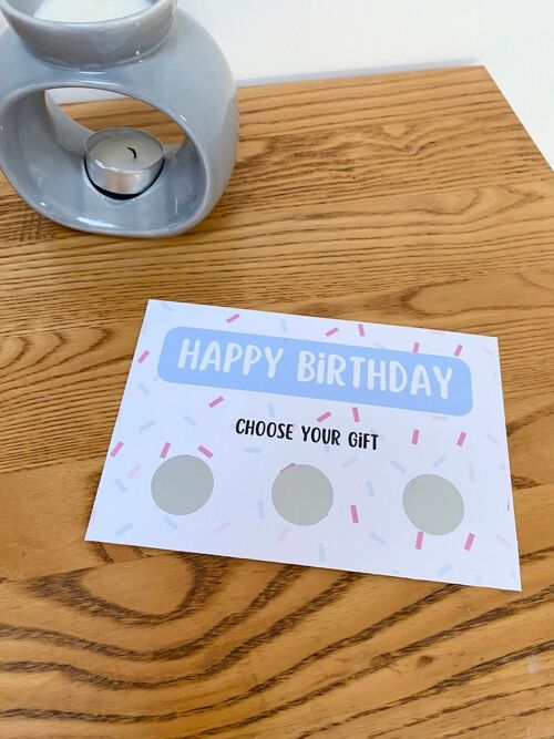 Surprise Birthday Reveal Card, Personalised Special Birthday Reveal Card, Birthday Scratch Card, custom personalised gift, happy birthday - 2 cards (£6.05) Pink banner , 1167786518-4