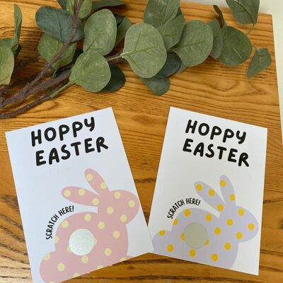 Easter Scratch Card, Scratch Card Surprise, Scratch to reveal Easter personalised Gift , Easter Reveal, Egg Hunt, Easter Present Surprise - 1 card (£3.25) Option 1 , 1164671732-0
