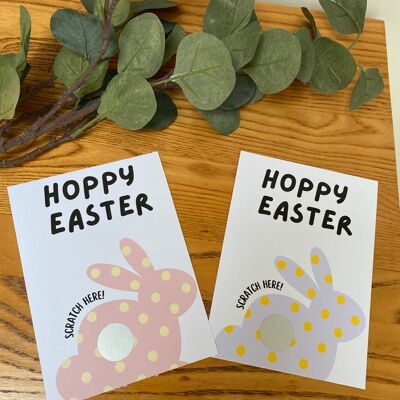 Easter Scratch Card, Scratch Card Surprise, Scratch to reveal Easter personalised Gift , Easter Reveal, Egg Hunt, Easter Present Surprise - 2 cards (£6.05) Option 1 , 1164671732-5