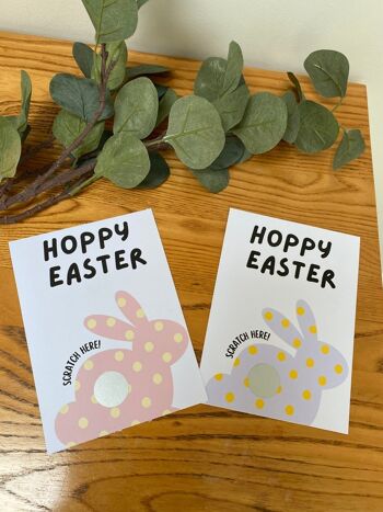 Carte à gratter de Pâques, carte à gratter surprise, gratter pour révéler un cadeau personnalisé de Pâques, révélation de Pâques, chasse aux œufs, cadeau surprise de Pâques - 2 cartes (6,05 £) Option 5, 1164671732-9 2