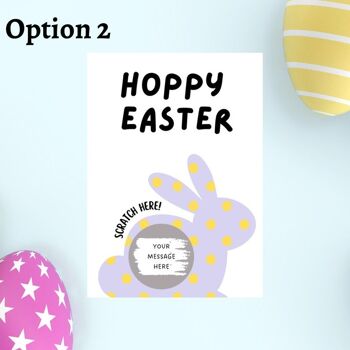 Carte à gratter de Pâques, carte à gratter surprise, gratter pour révéler un cadeau personnalisé de Pâques, révélation de Pâques, chasse aux œufs, cadeau surprise de Pâques - 2 cartes (6,05 £) Option 5, 1164671732-9 6