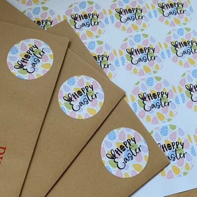 Happy Easter Stickers | Easter Stickers | Chocolate Stickers | Easter Egg Gift | Labels | Small Business Sticker Sheet | Packaging | Tags - 4 sheets (£10.45) , 851370654-11