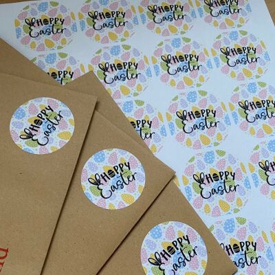 Happy Easter Stickers | Easter Stickers | Chocolate Stickers | Easter Egg Gift | Labels | Small Business Sticker Sheet | Packaging | Tags - 6 sheets (£14.45) , 851370654-16