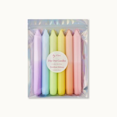 Dip Dye Candle Set: Rainbow Edition