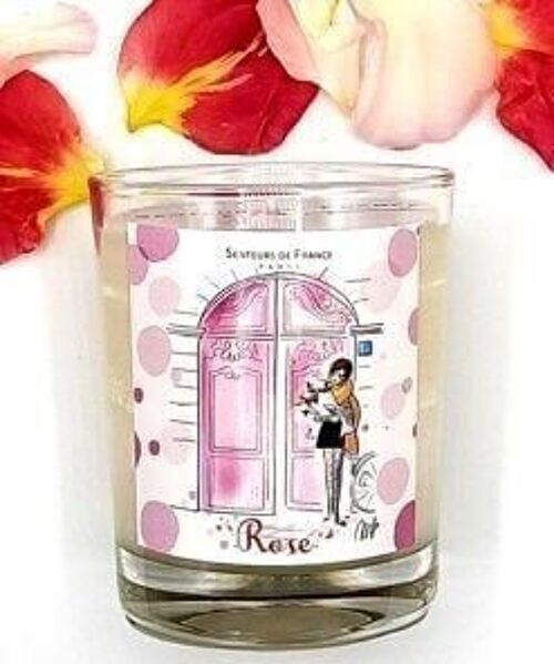 Bougie parfumée Paris à la rose