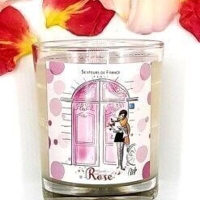 Paris rose scented candle