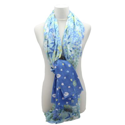 Cotton sarong Valdemosa forget-me-not blue