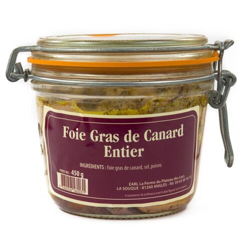 Verrine de foie gras entier 450g