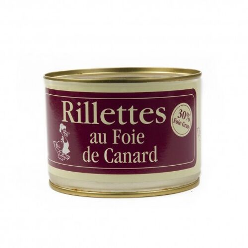 Rillettes au foie de canard : 30% de foie gras