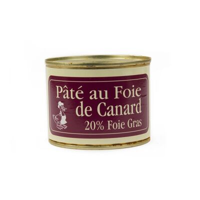 Paté de pato con hígado de pato: 20% foie gras