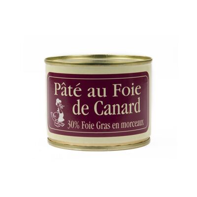 Paté de pato con hígado de pato: 30% foie gras en trozos