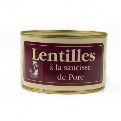Lentils with pork sausage - I