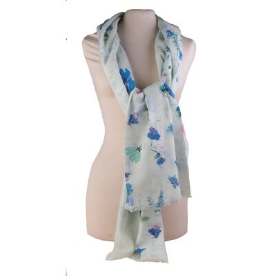 Blue Pavie cotton stole