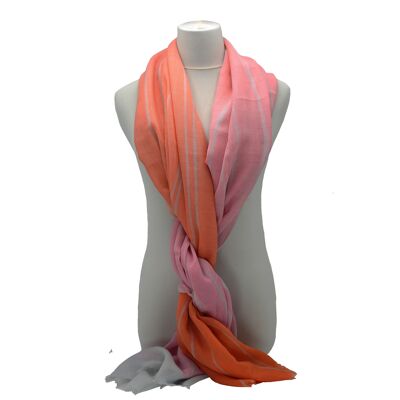 Zephir wool stole peach orange pink