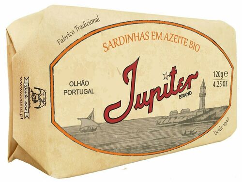 JUPITER - Gourmet Whole Sardines in Organic Olive Oil - 120gr