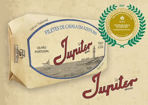 JUPITER - Mackerel Fillets in Organic Olive Oil - 120gr
