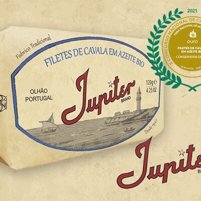 JUPITER - Mackerel Fillets in Organic Olive Oil - 120gr