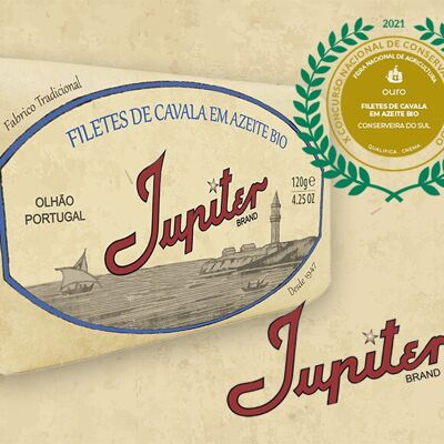 JUPITER - Filetes de Caballa en Aceite de Oliva Ecológico - 120gr